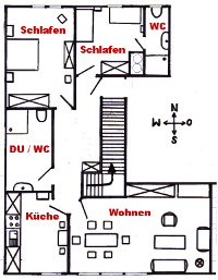 Grundriss der Ferienwohnung